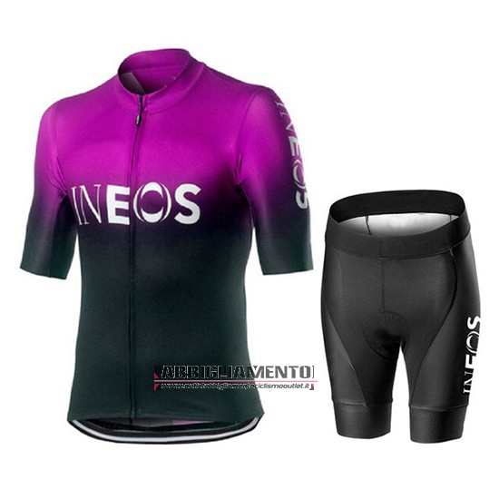 Abbigliamento Castelli Ineos 2019 Manica Corta e Pantaloncino Con Bretelle Nero Viola - Clicca l'immagine per chiudere